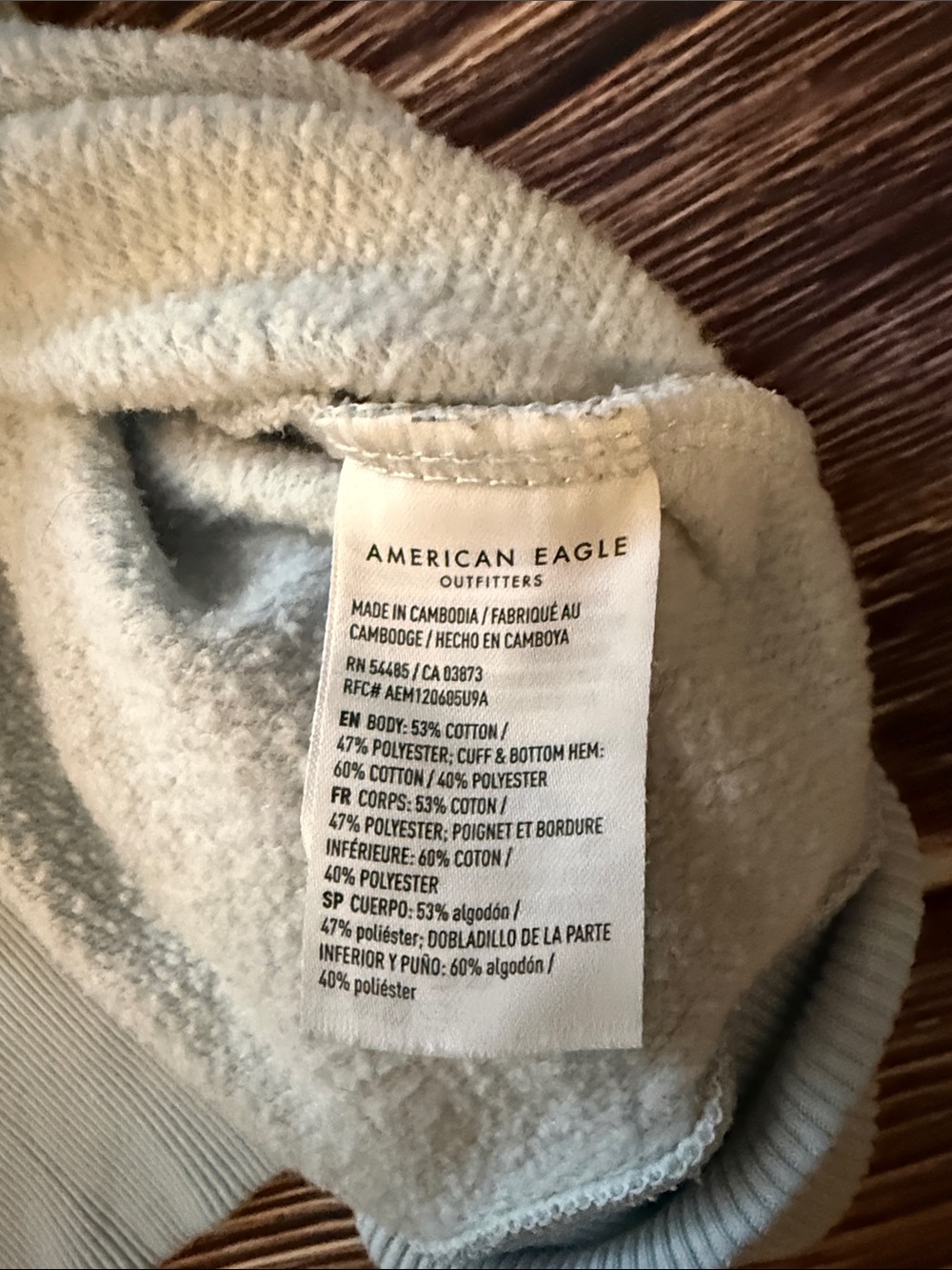 Aerie Light Blue Sweatshirt - Picture 4 of 4